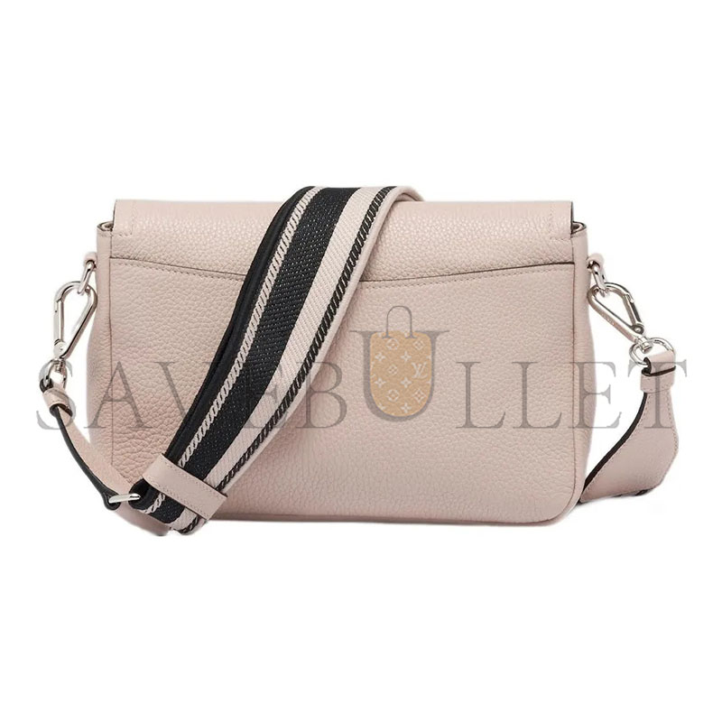PRADA LEATHER SHOULDER BAG IN NUDE 1BD314 (23*15.5*9cm) 